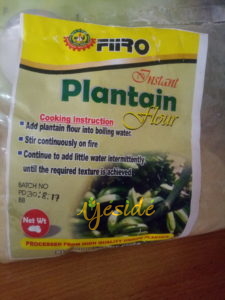 Unripe plantain flour made by FIIRO