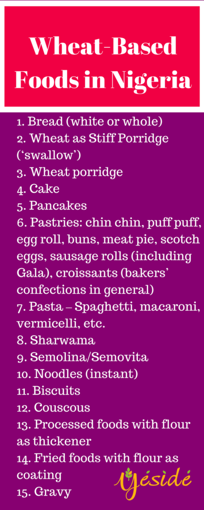 List of Wheat-based foods that we eat in Nigeria