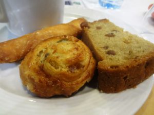 Sugary snacks eaten at tea break