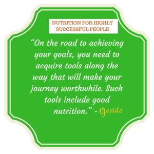 Nutrition is a tool for success